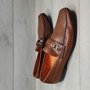 Santoni Mens Leather Oxford 42080 Loafer Dress shoes sz 11.5D Italy